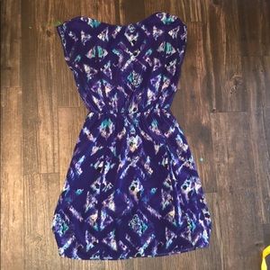 Print Cap Sleeve Dress